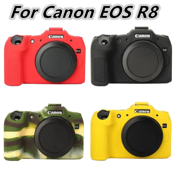 Soft Silicone Skin Case Protective Body Cover DSLR Camera Bag For Canon EOS R100 R8 R7 R6 R6II R5 R10 R50 R RP 70D 80D 2000D T7 - Image 2