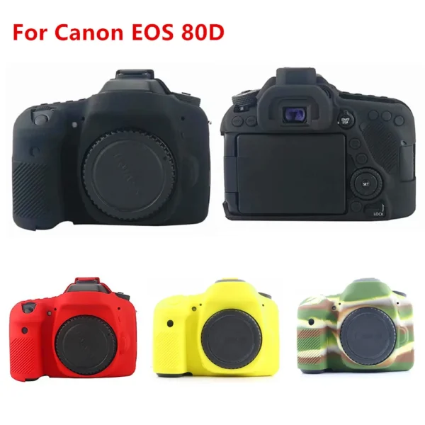 Soft Silicone Skin Case Protective Body Cover DSLR Camera Bag For Canon EOS R100 R8 R7 R6 R6II R5 R10 R50 R RP 70D 80D 2000D T7 - Image 5